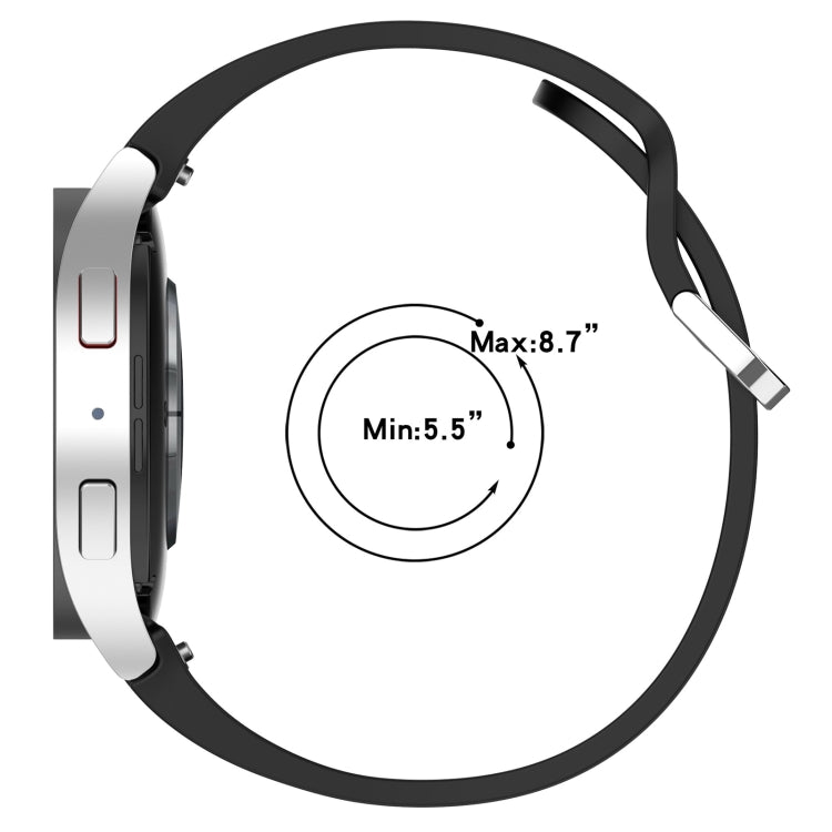 For Samsung Galaxy Watch FE 40mm Solid Color Silver Buckle Quick Release Silicone Watch Band(White) - free shipping - PMC TechLife - Order now!