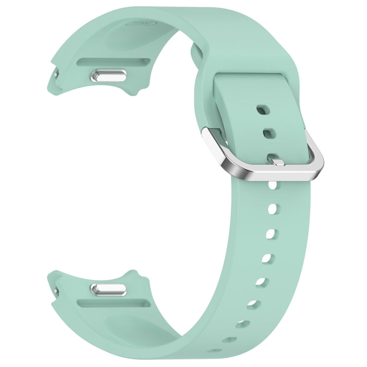 For Samsung Galaxy Watch 5 Pro  45mm Solid Color Silver Buckle Quick Release Silicone Watch Band(Teal) - free shipping - PMC TechLife - Order now!