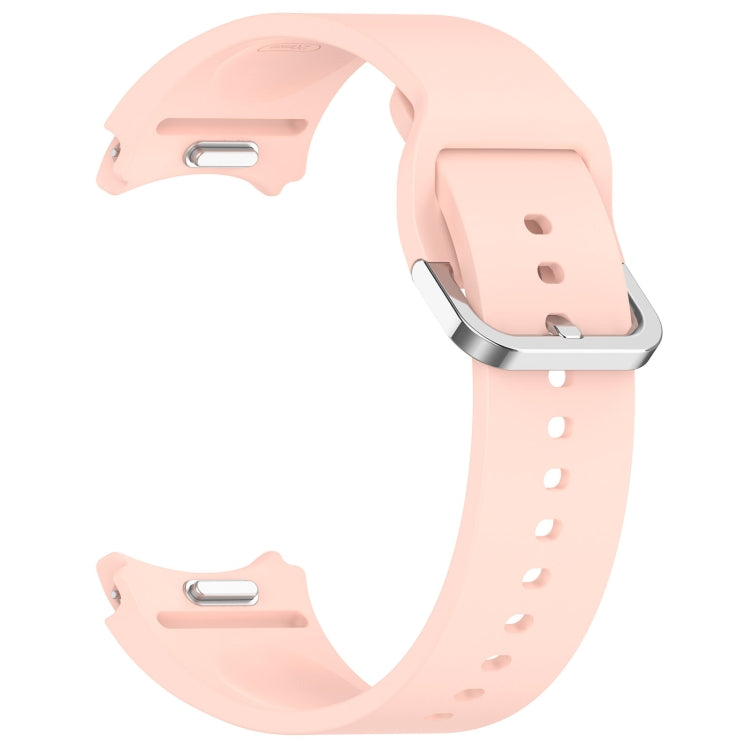 For Samsung Galaxy Watch 4 40mm Solid Color Silver Buckle Quick Release Silicone Watch Band(Pink) - free shipping - PMC TechLife - Order now!