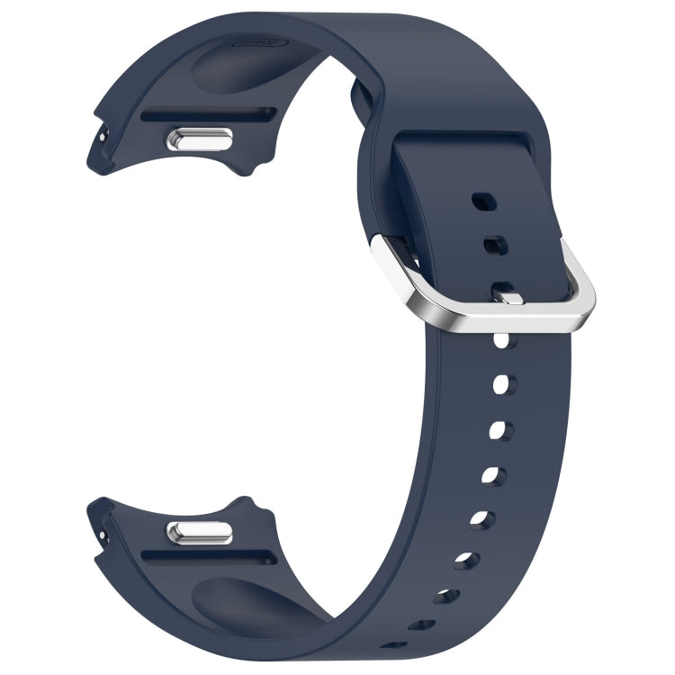 For Samsung Galaxy Watch 4 40mm Solid Color Silver Buckle Quick Release Silicone Watch Band(Midnight Blue) - free shipping - PMC TechLife - Order now!