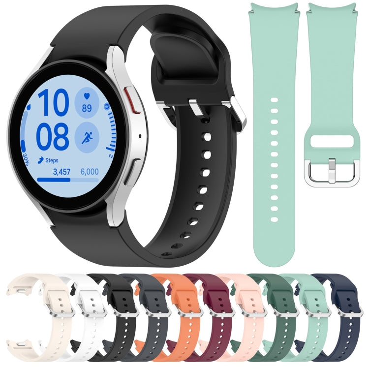 For Samsung Galaxy Watch 5  44mm Solid Color Silver Buckle Quick Release Silicone Watch Band(Wine Red) - free shipping - PMC TechLife - Order now!