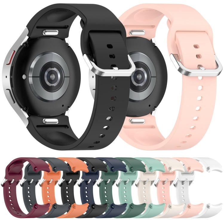 For Samsung Galaxy watch 5 Golf Edition Solid Color Silver Buckle Quick Release Silicone Watch Band(Starlight) - free shipping - PMC TechLife - Order now!