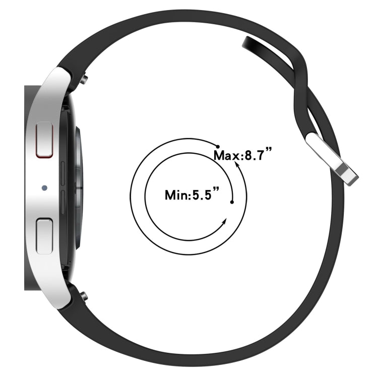 For Samsung Galaxy watch 5 Pro Golf Edition Solid Color Silver Buckle Quick Release Silicone Watch Band(Starlight) - free shipping - PMC TechLife - Order now!