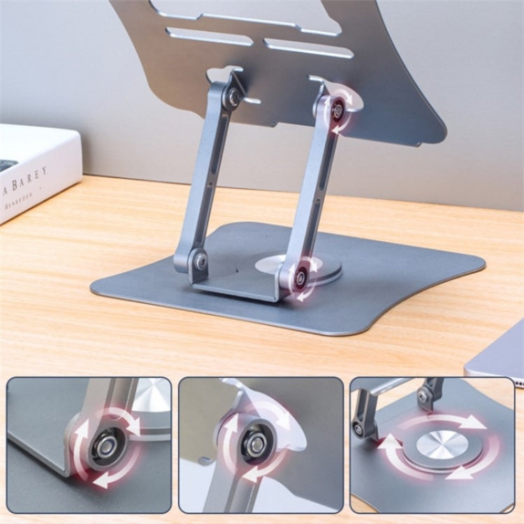 G69 Heat Dissipation Rotatable Notebook Desktop Stand Aluminum Alloy Foldable Laptop Bracket(Black) - Laptop Stand by PMC Jewellery | Online Shopping South Africa | PMC Jewellery | Buy Now Pay Later Mobicred