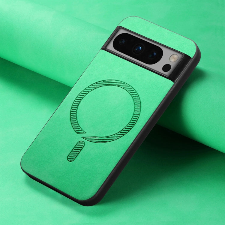 For Google Pixel 9 Pro XL Retro Magsafe Magnetic PU Back Cover Phone Case(Green) - Google Cases by PMC Jewellery | Online Shopping South Africa | PMC Jewellery | Buy Now Pay Later Mobicred