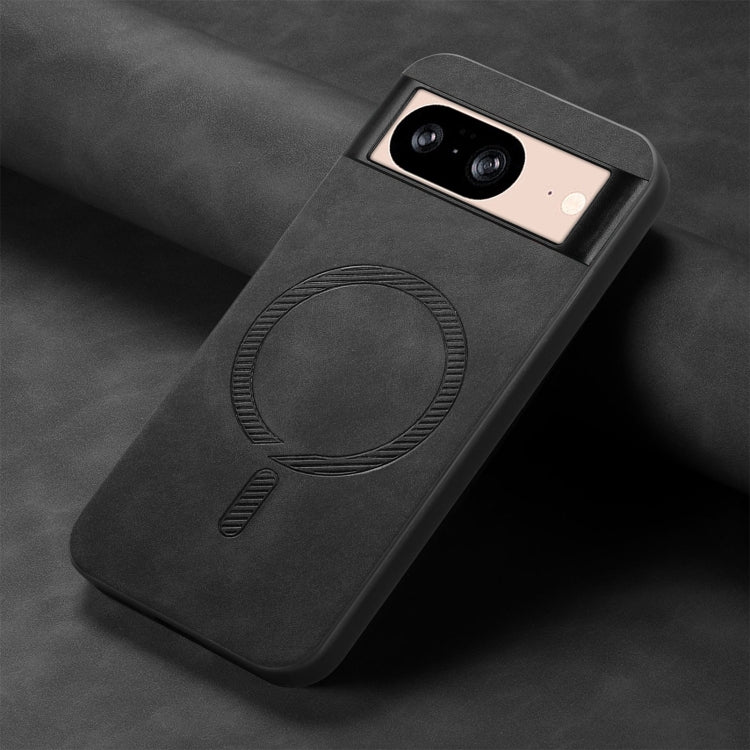 For Google Pixel 9 / 9 Pro Retro Magsafe Magnetic PU Back Cover Phone Case(Black) - Google Cases by PMC TechLife | Online Shopping South Africa | PMC TechLife | Buy Now Pay Later Mobicred