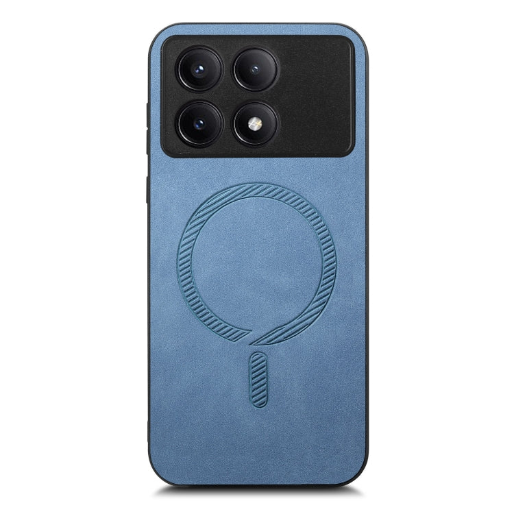 For Xiaomi Redmi K70 / K70 Pro 5G Solid Color Retro Magsafe PU Back Cover Phone Case(Blue) - K70 Pro Cases by PMC Jewellery | Online Shopping South Africa | PMC Jewellery | Buy Now Pay Later Mobicred