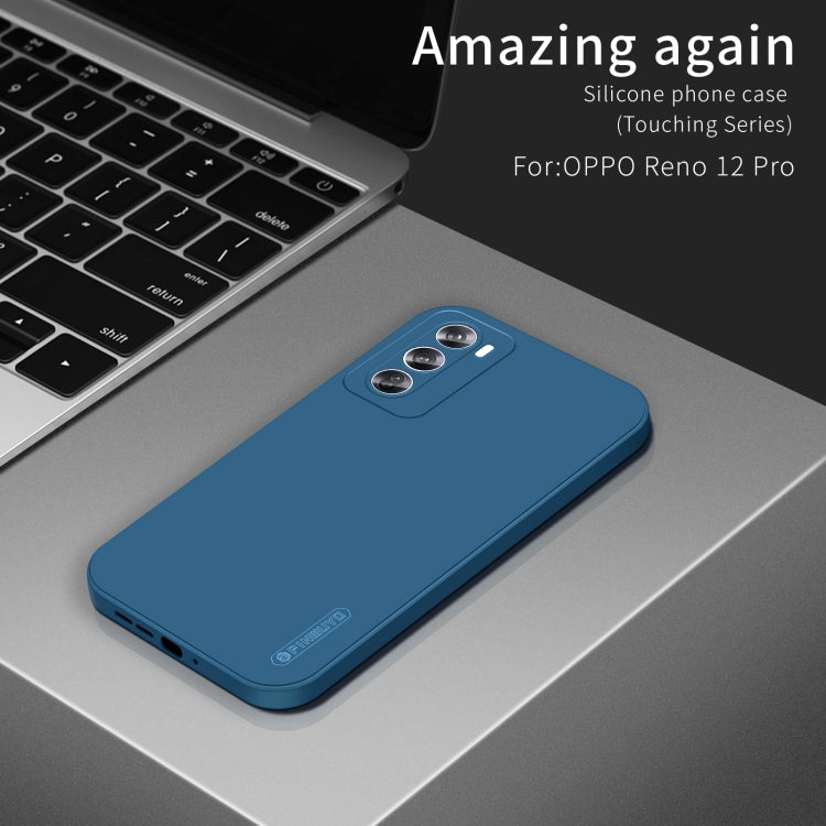 For OPPO Reno12 Pro Global PINWUYO Sense Series Liquid Silicone TPU Phone Case(Blue) - Reno12 Pro Cases by PINWUYO | Online Shopping South Africa | PMC Jewellery | Buy Now Pay Later Mobicred