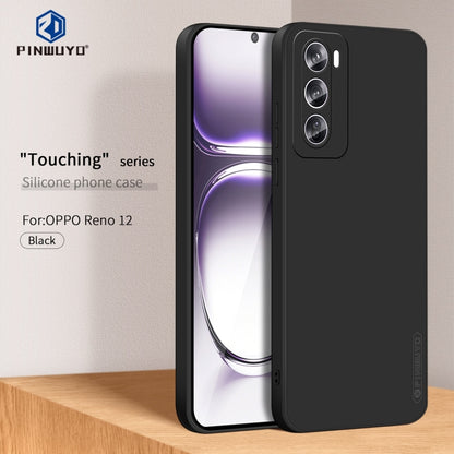 For OPPO Reno12 Global PINWUYO Sense Series Liquid Silicone TPU Phone Case(Black) - Reno12 Cases by PINWUYO | Online Shopping South Africa | PMC Jewellery | Buy Now Pay Later Mobicred