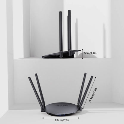 WAVLINK WN530G3 4x 5dBi Foldable Antenna AC1200 Dual Band Wireless Repeater Router, Plug:US Plug - Wireless Routers by WAVLINK | Online Shopping South Africa | PMC Jewellery | Buy Now Pay Later Mobicred