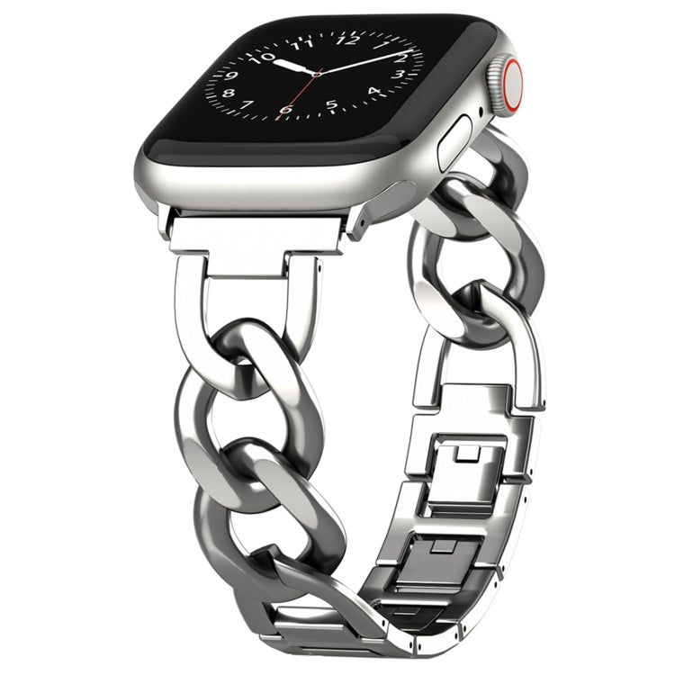 For Apple Watch Series 9 45mm Quick-Release Metal Chain Watch Band(Silver) - free shipping - PMC TechLife - Order now!