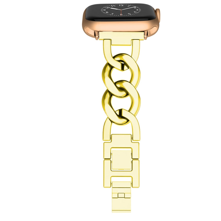 For Apple Watch Series 5 40mm Quick-Release Metal Chain Watch Band(Gold) - free shipping - PMC TechLife - Order now!