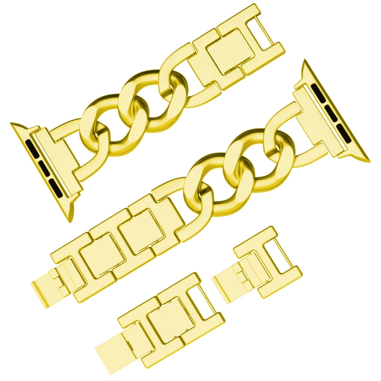For Apple Watch Series 5 40mm Quick-Release Metal Chain Watch Band(Gold) - free shipping - PMC TechLife - Order now!