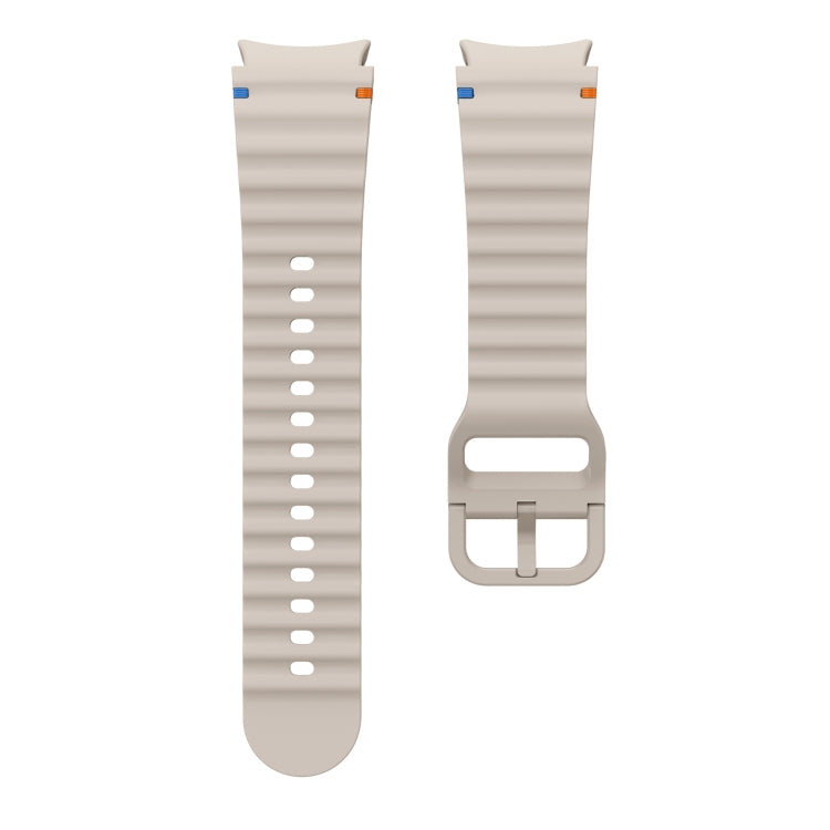 For Samsung Galaxy Watch 7 40 / 44mm Wave Pattern Stitched Silicone Watch Band(Starlight) - free shipping - PMC TechLife - Order now!