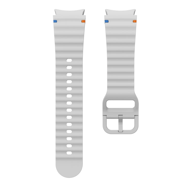 For Samsung Galaxy Watch3 41mm Wave Pattern Stitched Silicone Watch Band(Light Gray) - free shipping - PMC TechLife - Order now!