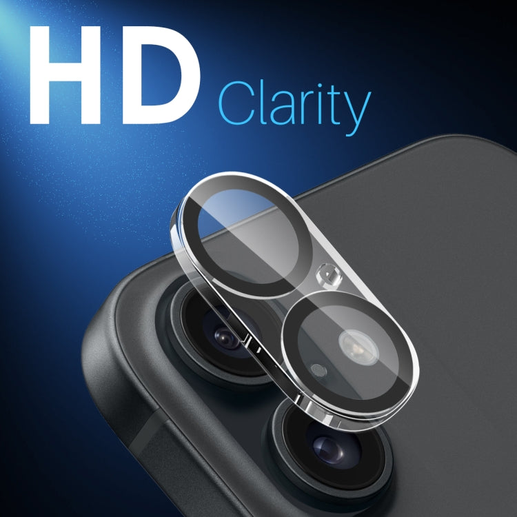 For iPhone 16 / 16 Plus NORTHJO Camera Lens Protector 3D Night Shot Tempered Glass Film(Black) - iPhone 16 Plus Tempered Glass by NORTHJO | Online Shopping South Africa | PMC TechLife | Buy Now Pay Later Mobicred