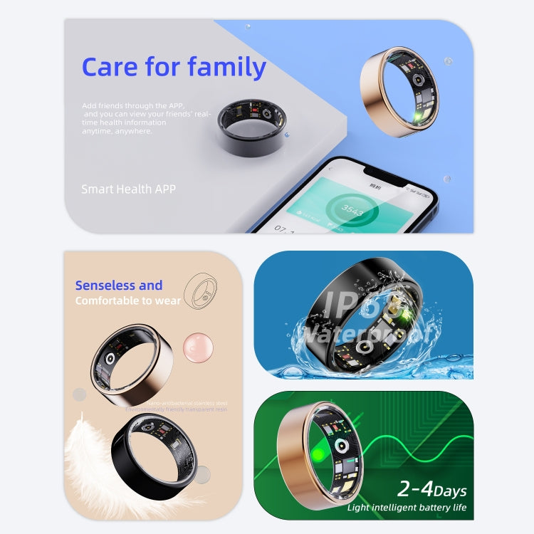 R11M SIZE 11 Smart Ring, Support Heart Rate / Blood Oxygen / Sleep / Multiple Sports Modes(Black) - Smart Rings / Smart Telephones by PMC Jewellery | Online Shopping South Africa | PMC Jewellery | Buy Now Pay Later Mobicred