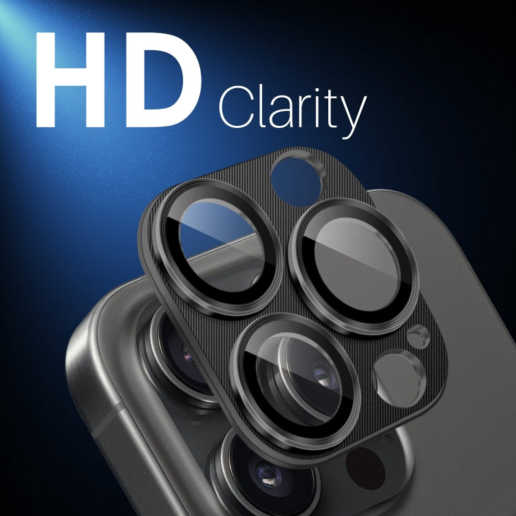 For iPhone 16 Pro / 16 Pro Max NORTHJO CD Vein Camera Lens Protector Tempered Glass Rear Lens Film(Black) - iPhone 16 Pro Max Tempered Glass by NORTHJO | Online Shopping South Africa | PMC TechLife | Buy Now Pay Later Mobicred