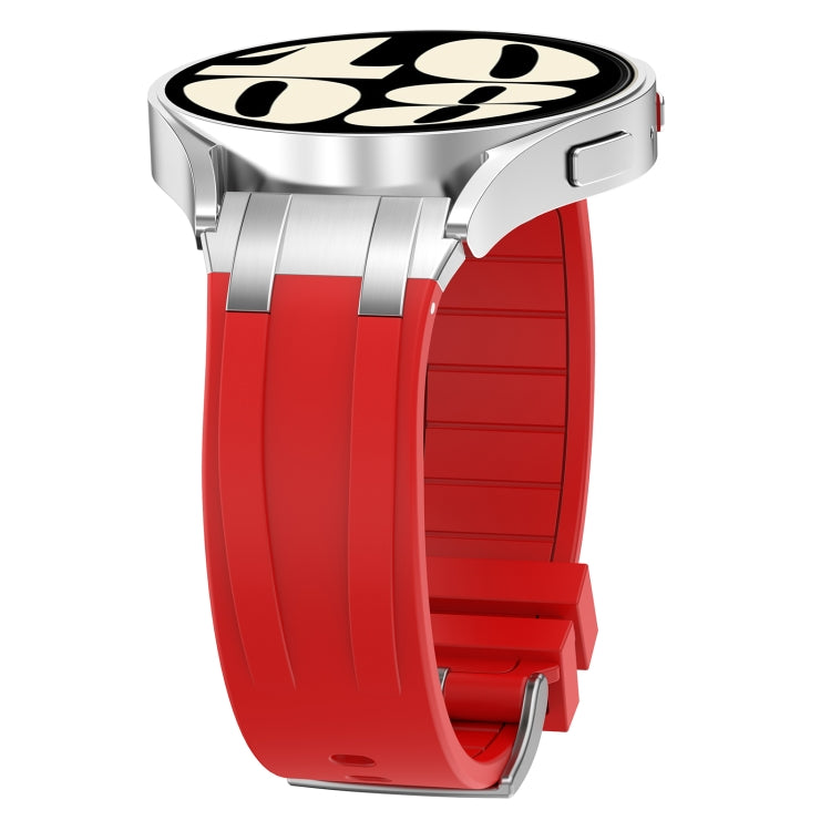 For Amazfit Bip U 20mm Quick Release Silver Buckle Royal Silicone Watch Band(Red) - free shipping - PMC TechLife - Order now!