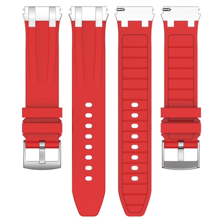 For Amazfit Bip U 20mm Quick Release Silver Buckle Royal Silicone Watch Band(Red) - free shipping - PMC TechLife - Order now!