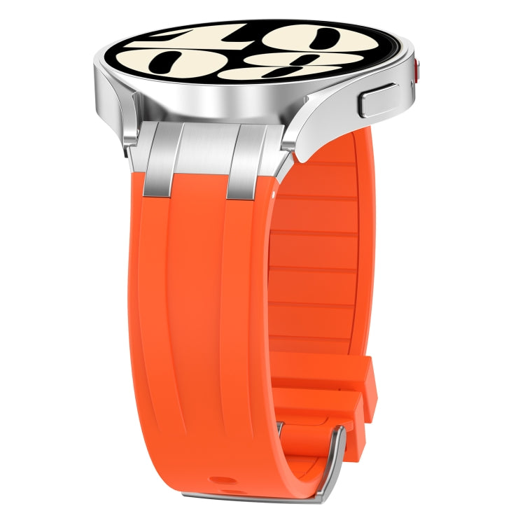 For Amazfit Bip3 Pro 20mm Quick Release Silver Buckle Royal Silicone Watch Band(Orange) - free shipping - PMC TechLife - Order now!