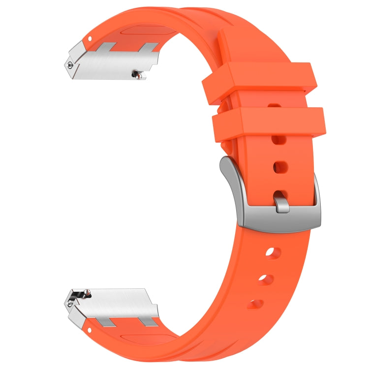 For Amazfit Bip3 20mm Quick Release Silver Buckle Royal Silicone Watch Band(Orange) - free shipping - PMC TechLife - Order now!