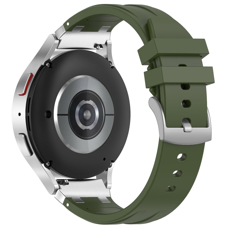 For Amazfit Bip3 20mm Quick Release Silver Buckle Royal Silicone Watch Band(Olive Green) - free shipping - PMC TechLife - Order now!