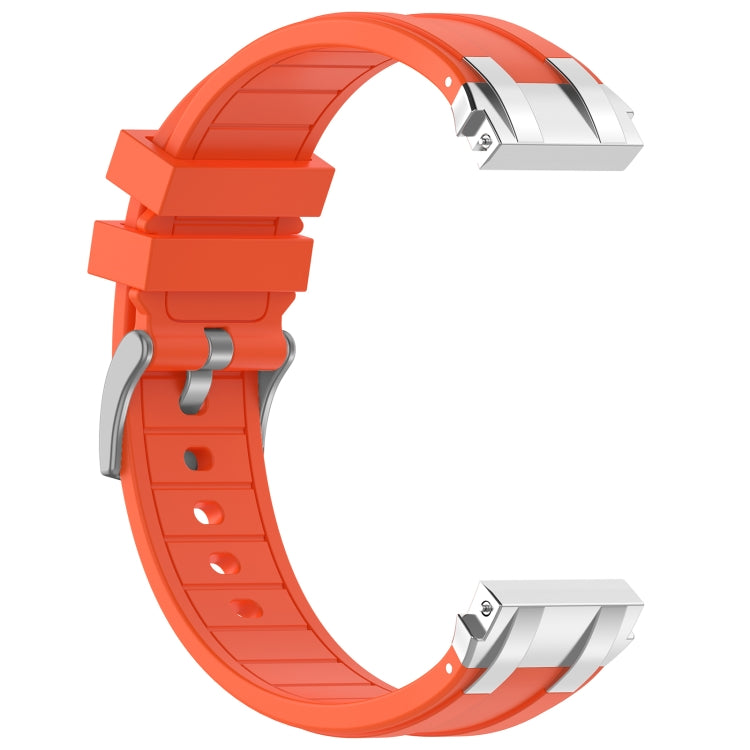 For Amazfit GTS 2e 20mm Quick Release Silver Buckle Royal Silicone Watch Band(Orange) - free shipping - PMC TechLife - Order now!