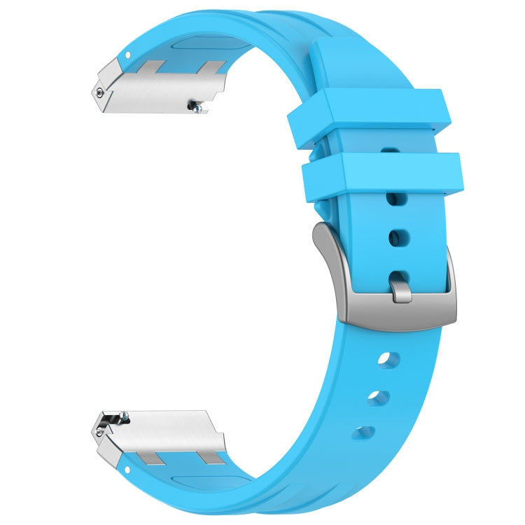 For Amazfit GTS 2e 20mm Quick Release Silver Buckle Royal Silicone Watch Band(Sky Blue) - free shipping - PMC TechLife - Order now!