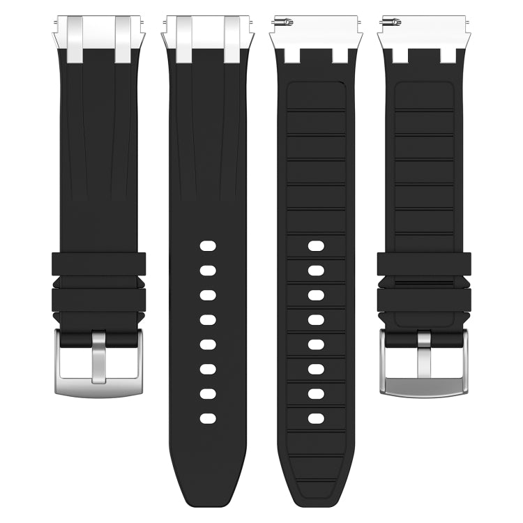 For Amazfit GTS 2 Mini 20mm Quick Release Silver Buckle Royal Silicone Watch Band(Black) - free shipping - PMC TechLife - Order now!