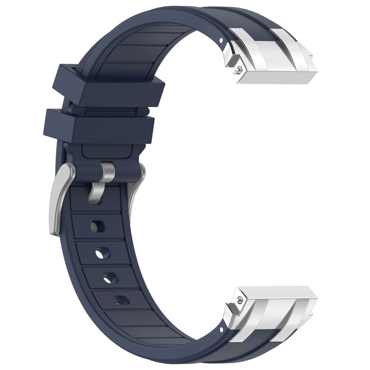 For Amazfit Pop 20mm Quick Release Silver Buckle Royal Silicone Watch Band(Navy Blue) - free shipping - PMC TechLife - Order now!