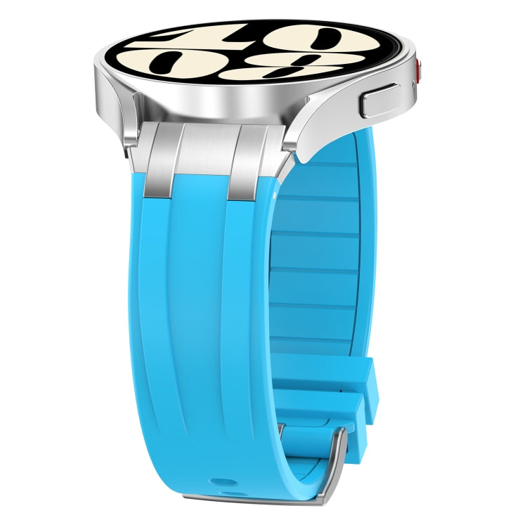 For Amazfit GTS 2 20mm Quick Release Silver Buckle Royal Silicone Watch Band(Sky Blue) - free shipping - PMC TechLife - Order now!