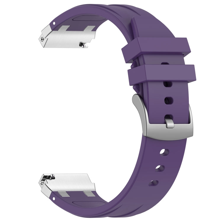 For Amazfit GTS 2 20mm Quick Release Silver Buckle Royal Silicone Watch Band(Purple) - free shipping - PMC TechLife - Order now!