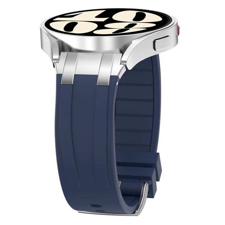 For Amazfit Bip Lite 20mm Quick Release Silver Buckle Royal Silicone Watch Band(Navy Blue) - free shipping - PMC TechLife - Order now!