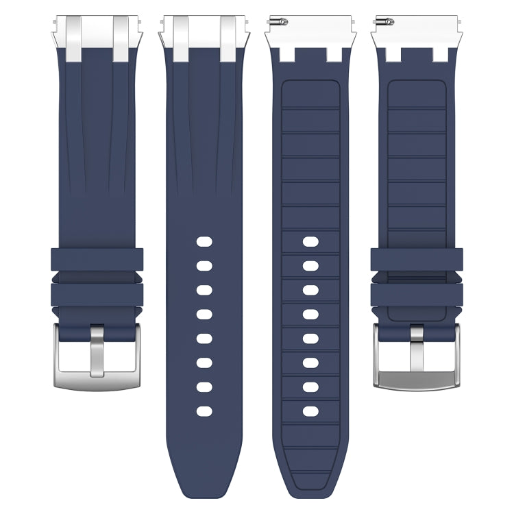 For Amazfit Bip 20mm Quick Release Silver Buckle Royal Silicone Watch Band(Navy Blue) - free shipping - PMC TechLife - Order now!