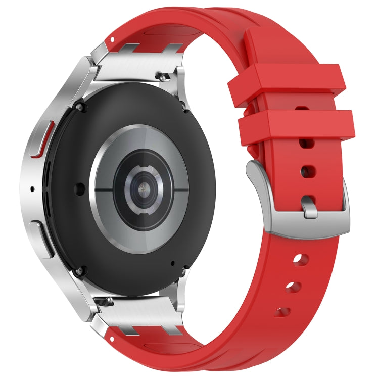 For Amazfit Bip 20mm Quick Release Silver Buckle Royal Silicone Watch Band(Red) - free shipping - PMC TechLife - Order now!