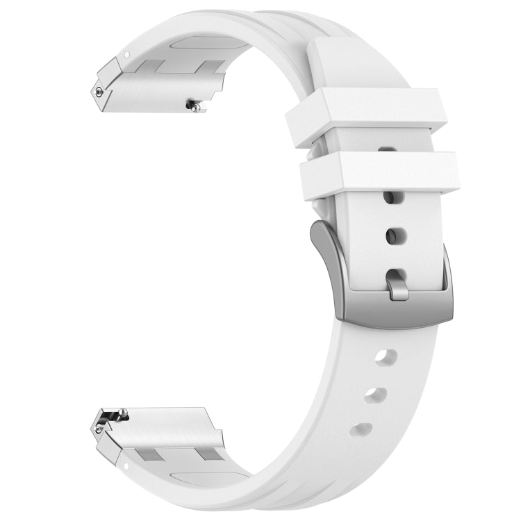 For Honor Watch 4 Pro 22mm Quick Release Silver Buckle Royal Silicone Watch Band(White) - free shipping - PMC TechLife - Order now!