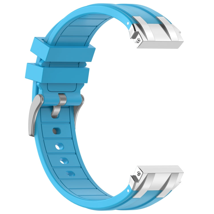 For Honor Magic Watch 22mm Quick Release Silver Buckle Royal Silicone Watch Band(Sky Blue) - free shipping - PMC TechLife - Order now!