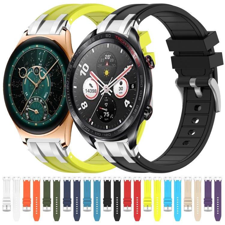 For Honor Watch 4 Pro 22mm Quick Release Silver Buckle Royal Silicone Watch Band(Starlight) - free shipping - PMC TechLife - Order now!