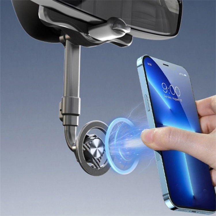 23-H06 Magnetic Phone Bracket Adjustable Angle Car Rearview Mirror Mount Holder - Car Holders by PMC Jewellery | Online Shopping South Africa | PMC Jewellery | Buy Now Pay Later Mobicred