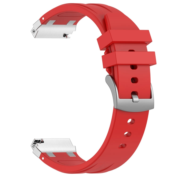 For Garmin Venu 3 22mm Quick Release Silver Buckle Royal Silicone Watch Band(Red) - free shipping - PMC TechLife - Order now!