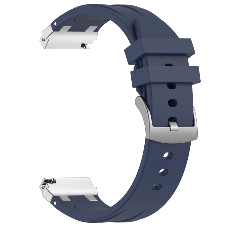 For Garmin Forerunner 265 22mm Quick Release Silver Buckle Royal Silicone Watch Band(Navy Blue) - free shipping - PMC TechLife - Order now!