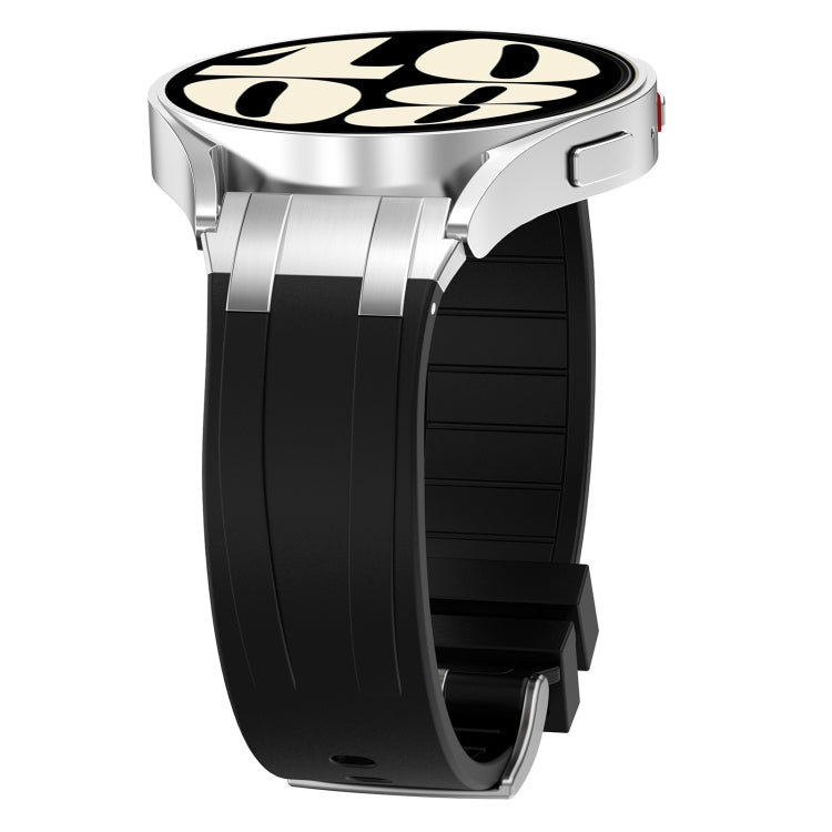 For Garmin Venu 2 22mm Quick Release Silver Buckle Royal Silicone Watch Band(Black) - free shipping - PMC TechLife - Order now!