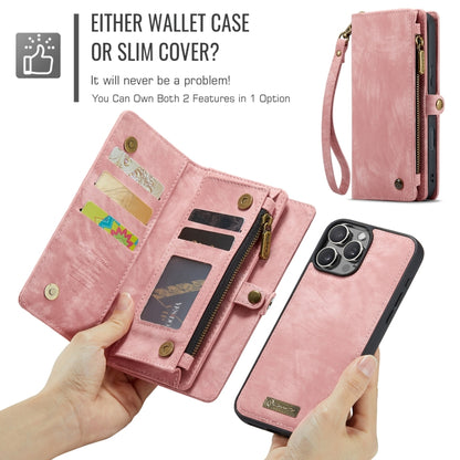 For iPhone 16 Pro Max CaseMe 008 Detachable Multifunctional Leather Phone Case(Pink) - iPhone 16 Pro Max Cases by CaseMe | Online Shopping South Africa | PMC Jewellery | Buy Now Pay Later Mobicred