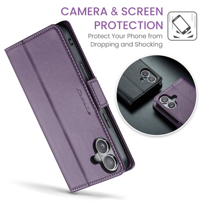 For iPhone 16 Plus CaseMe 023 Butterfly Buckle Litchi Texture RFID Anti-theft Leather Phone Case(Purple) - iPhone 16 Plus Cases by CaseMe | Online Shopping South Africa | PMC Jewellery | Buy Now Pay Later Mobicred