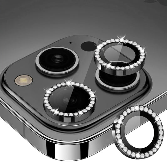 For iPhone 16 Pro / 16 Pro Max ENKAY AR Anti-reflection Individual Diamond Ring Camera Lens Glass Full Film(Black) - iPhone 16 Pro Max Tempered Glass by ENKAY | Online Shopping South Africa | PMC Jewellery | Buy Now Pay Later Mobicred