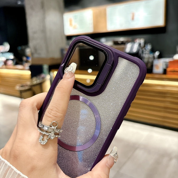 For iPhone 16 Pro Max CD-grain Gradient Glitter Magsafe Acrylic Hybrid TPU Phone Case(Black) - iPhone 16 Pro Max Cases by PMC TechLife | Online Shopping South Africa | PMC TechLife | Buy Now Pay Later Mobicred