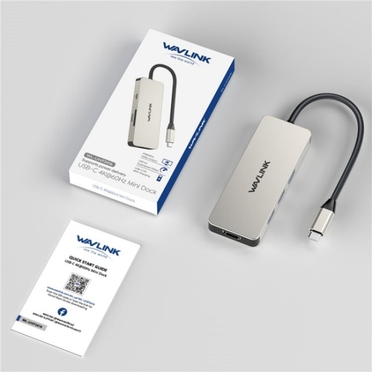 WAVLINK UHP3416 7-in-1 PD100W Charging SD / TF Card Reader 4K HD Type-C Docking Station(Black) - free shipping - PMC Jewellery - Order now!