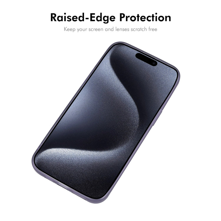 For iPhone 16 Pro Max ENKAY Hat-Prince Translucent Matte TPU Phone Case with Lens Film + 9H Big Arc Edge Film(Purple) - iPhone 16 Pro Max Cases by ENKAY | Online Shopping South Africa | PMC Jewellery | Buy Now Pay Later Mobicred