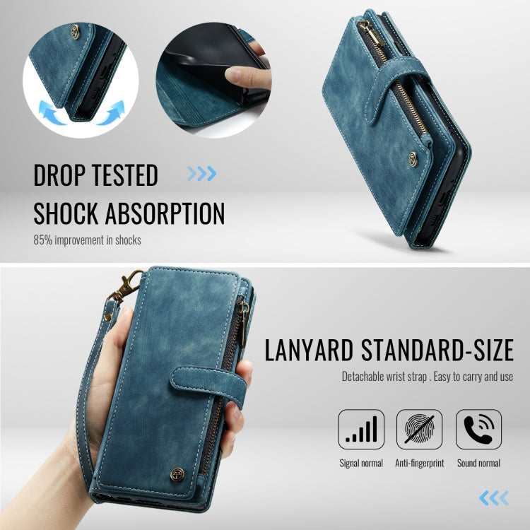 For Google Pixel 10 / 10 Pro / 9 CaseMe C30 Card Slots Zipper Wallet Leather Phone Case(Blue) - free shipping - PMC Jewellery - Order now!